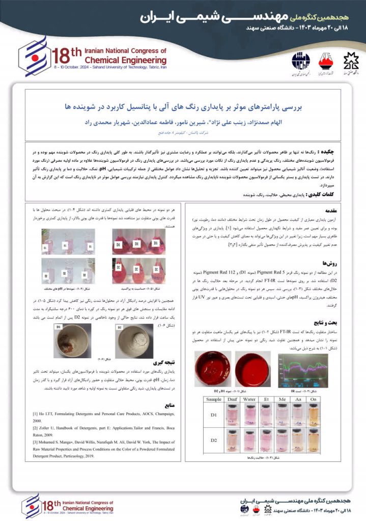 پاکسان در خط مقدم نوآوری؛  پذیرش مقاله در کنگره ملی مهندسی شیمی ایران